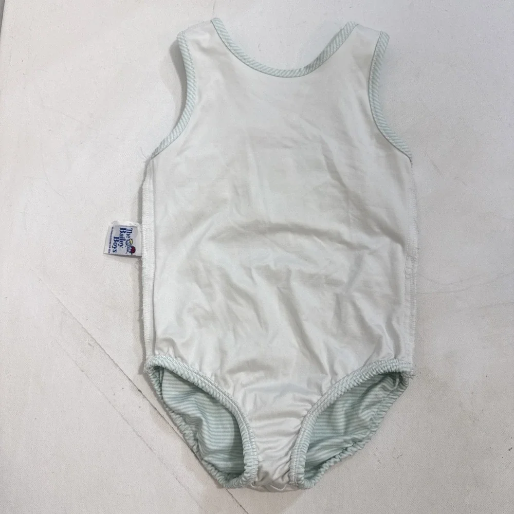 The Bailey Boys Girls Strawberry Striped Preppy Swim Suit Bathing Swimsuit Sz 4T